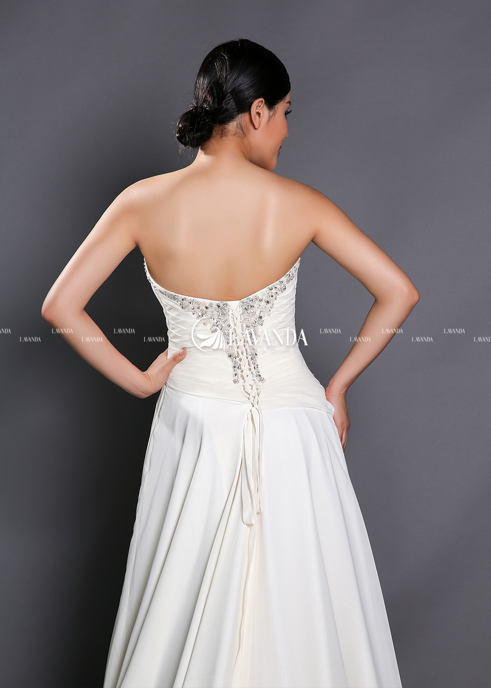 Corset Bodice Pleated Wedding Dress