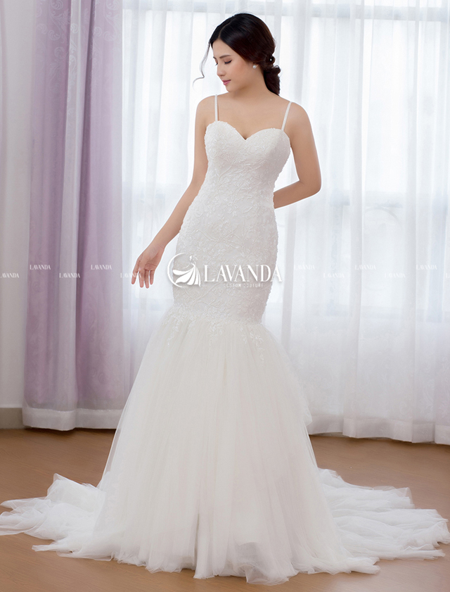 Beaded Lace Mermaid Wedding Dress